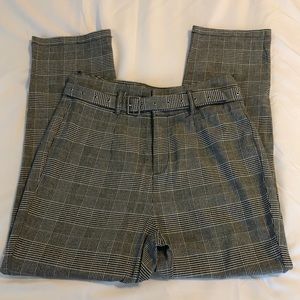 The Native One black plaid herringbone pants